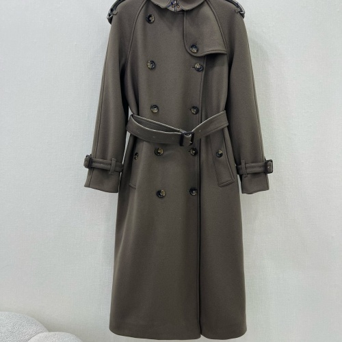 Replica Burberry Trench Coat Long Sleeved For Women #1251441, $225.00 USD, [ITEM#1251441], Replica Burberry Trench Coat outlet from China