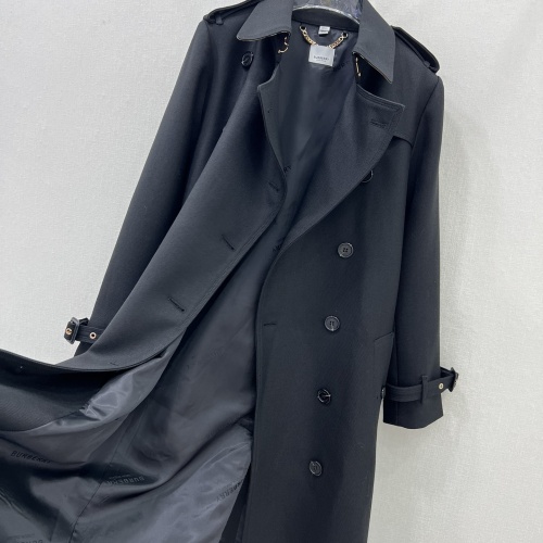 Replica Burberry Trench Coat Long Sleeved For Women #1251443 $202.00 USD for Wholesale