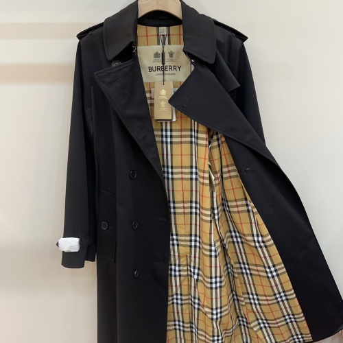 Replica Burberry Trench Coat Long Sleeved For Women #1252034 $327.27 USD for Wholesale