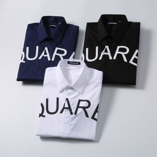 Replica Dsquared Shirts Long Sleeved For Men #1254061 $48.00 USD for Wholesale