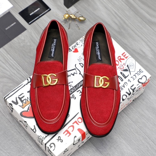 Replica Dolce & Gabbana D&G Leather Shoes For Men #1255515 $88.00 USD for Wholesale