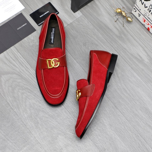 Replica Dolce & Gabbana D&G Leather Shoes For Men #1255515 $88.00 USD for Wholesale