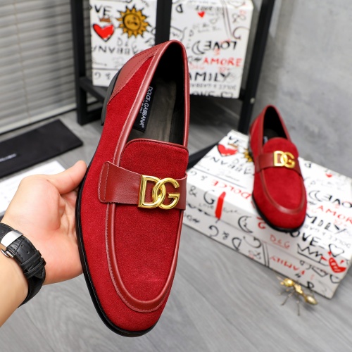 Replica Dolce & Gabbana D&G Leather Shoes For Men #1255515 $88.00 USD for Wholesale