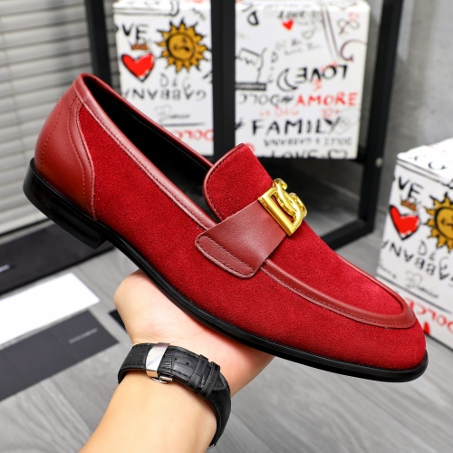 Replica Dolce & Gabbana D&G Leather Shoes For Men #1255515 $88.00 USD for Wholesale