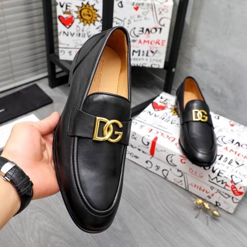 Replica Dolce & Gabbana D&G Leather Shoes For Men #1255516 $88.00 USD for Wholesale