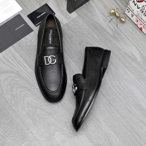 Replica Dolce & Gabbana D&G Leather Shoes For Men #1255517 $88.00 USD for Wholesale