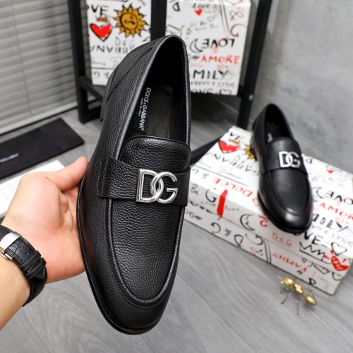 Replica Dolce & Gabbana D&G Leather Shoes For Men #1255517 $88.00 USD for Wholesale