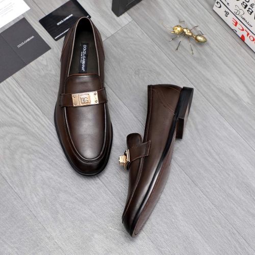 Replica Dolce & Gabbana D&G Leather Shoes For Men #1255518 $88.00 USD for Wholesale