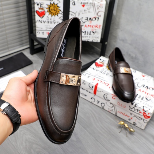 Replica Dolce & Gabbana D&G Leather Shoes For Men #1255518 $88.00 USD for Wholesale