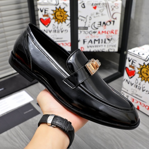 Replica Dolce & Gabbana D&G Leather Shoes For Men #1255519 $88.00 USD for Wholesale