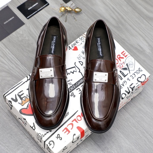 Replica Dolce & Gabbana D&G Leather Shoes For Men #1255520 $88.00 USD for Wholesale