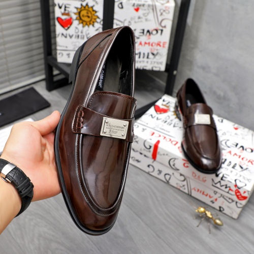 Replica Dolce & Gabbana D&G Leather Shoes For Men #1255520 $88.00 USD for Wholesale