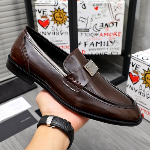 Replica Dolce & Gabbana D&G Leather Shoes For Men #1255520 $88.00 USD for Wholesale