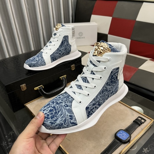 Replica Versace High Tops Shoes For Men #1255819, $76.00 USD, [ITEM#1255819], Replica Versace High Tops Shoes outlet from China