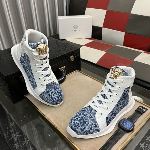 Replica Versace High Tops Shoes For Men #1255819 $76.00 USD for Wholesale