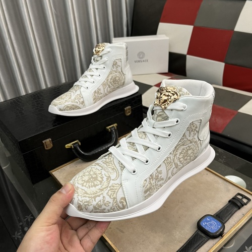 Replica Versace High Tops Shoes For Men #1255831, $76.00 USD, [ITEM#1255831], Replica Versace High Tops Shoes outlet from China