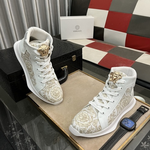 Replica Versace High Tops Shoes For Men #1255831 $76.00 USD for Wholesale