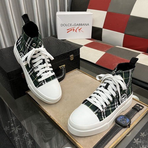 Replica Dolce & Gabbana D&G High Top Shoes For Men #1255860 $80.00 USD for Wholesale