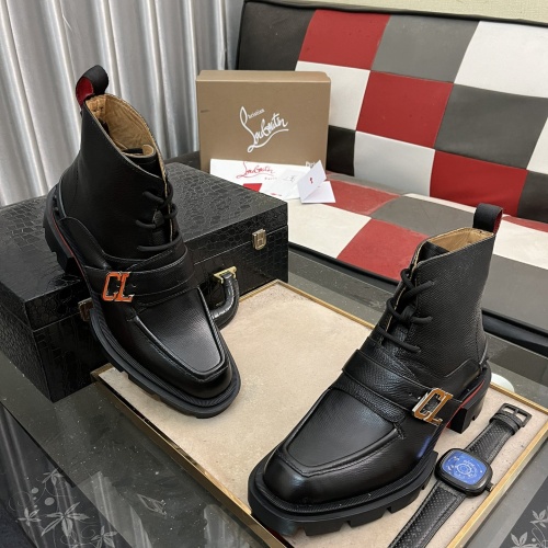 Replica Christian Louboutin Boots For Men #1255901 $150.00 USD for Wholesale