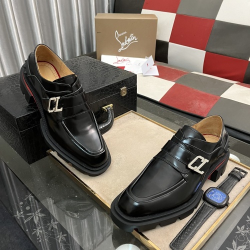 Replica Christian Louboutin Leather Shoes For Men #1255907 $135.00 USD for Wholesale