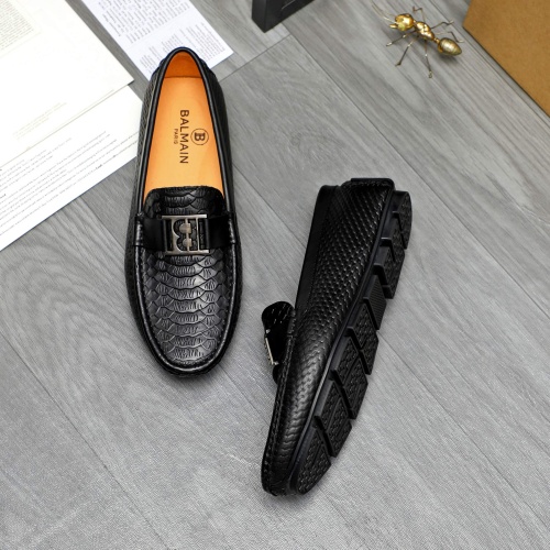 Replica Balmain Leather Shoes For Men #1255928 $68.00 USD for Wholesale