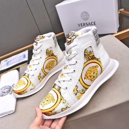 Replica Versace High Tops Shoes For Men #1255967, $88.00 USD, [ITEM#1255967], Replica Versace High Tops Shoes outlet from China