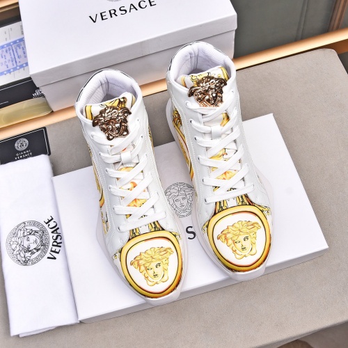 Replica Versace High Tops Shoes For Men #1255967 $88.00 USD for Wholesale