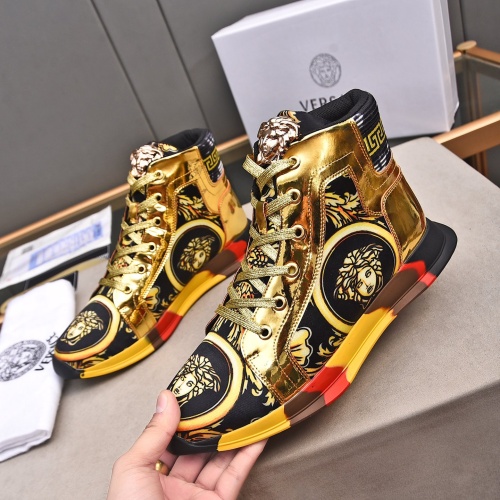 Replica Versace High Tops Shoes For Men #1255968, $88.00 USD, [ITEM#1255968], Replica Versace High Tops Shoes outlet from China