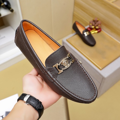 Replica Versace Leather Shoes For Men #1256481 $68.00 USD for Wholesale