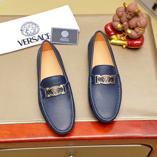 Replica Versace Leather Shoes For Men #1256482, $68.00 USD, [ITEM#1256482], Replica Versace Leather Shoes outlet from China