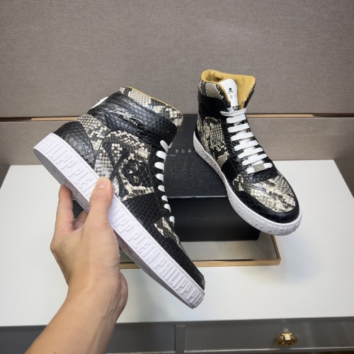 Replica Philipp Plein PP High Tops Shoes For Men #1256610 $102.00 USD for Wholesale