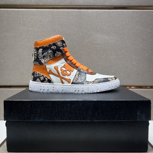 Replica Philipp Plein PP High Tops Shoes For Men #1256611 $102.00 USD for Wholesale