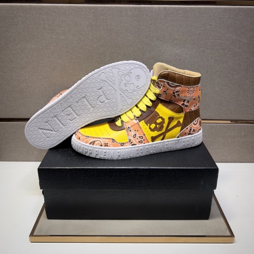 Replica Philipp Plein PP High Tops Shoes For Men #1256613 $102.00 USD for Wholesale