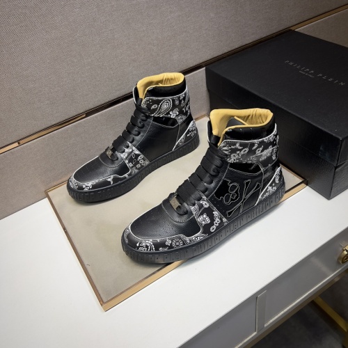 Replica Philipp Plein PP High Tops Shoes For Men #1256615, $102.00 USD, [ITEM#1256615], Replica Philipp Plein PP High Tops Shoes outlet from China