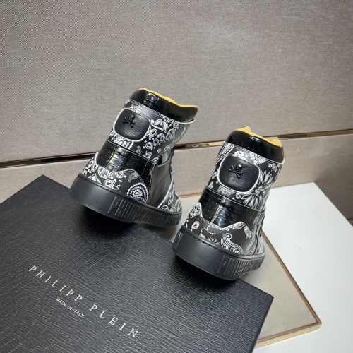 Replica Philipp Plein PP High Tops Shoes For Men #1256615 $102.00 USD for Wholesale