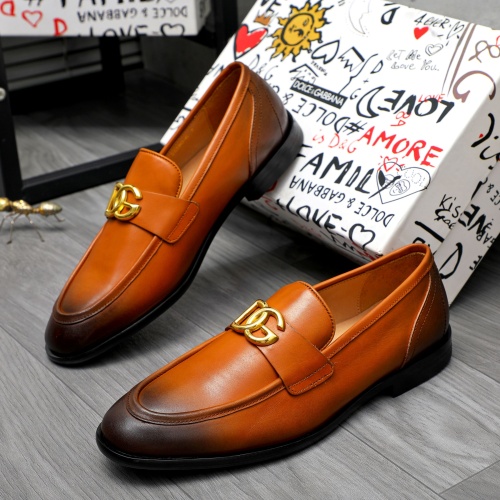 Replica Dolce &amp; Gabbana D&amp;G Leather Shoes For Men #1256935, $125.00 USD, [ITEM#1256935], Replica Dolce &amp; Gabbana D&amp;G Leather Shoes outlet from China