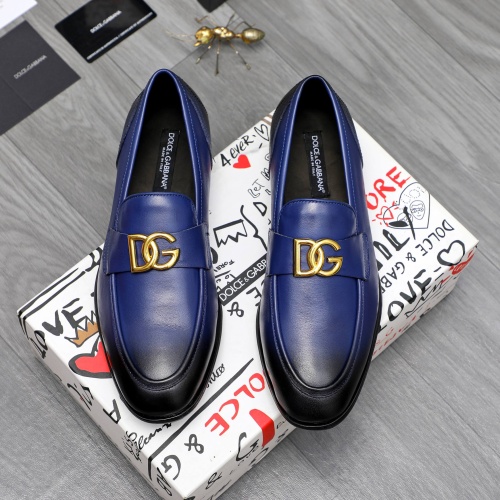 Replica Dolce & Gabbana D&G Leather Shoes For Men #1256936 $125.00 USD for Wholesale