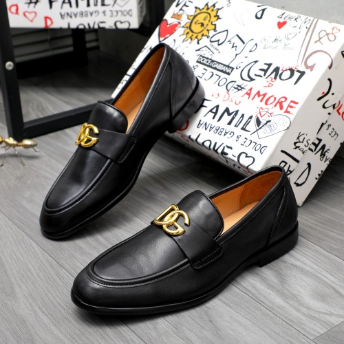 Replica Dolce &amp; Gabbana D&amp;G Leather Shoes For Men #1256938, $125.00 USD, [ITEM#1256938], Replica Dolce &amp; Gabbana D&amp;G Leather Shoes outlet from China