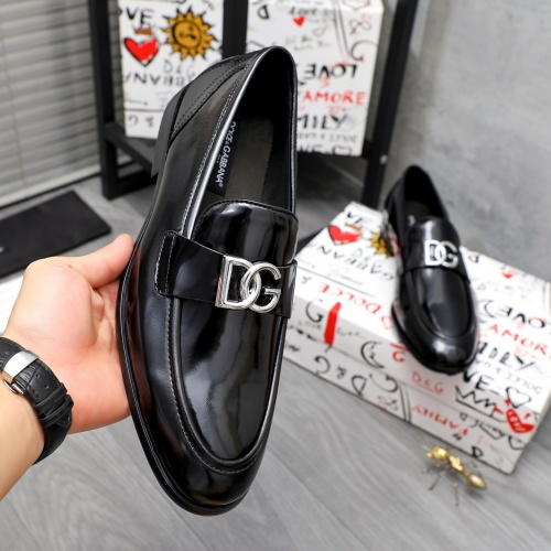 Replica Dolce & Gabbana D&G Leather Shoes For Men #1256939 $125.00 USD for Wholesale