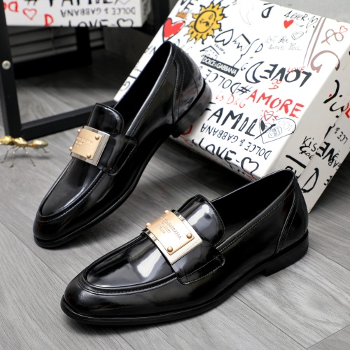 Replica Dolce &amp; Gabbana D&amp;G Leather Shoes For Men #1256946, $125.00 USD, [ITEM#1256946], Replica Dolce &amp; Gabbana D&amp;G Leather Shoes outlet from China