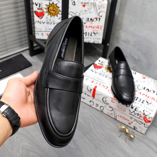 Replica Dolce & Gabbana D&G Leather Shoes For Men #1256947 $125.00 USD for Wholesale