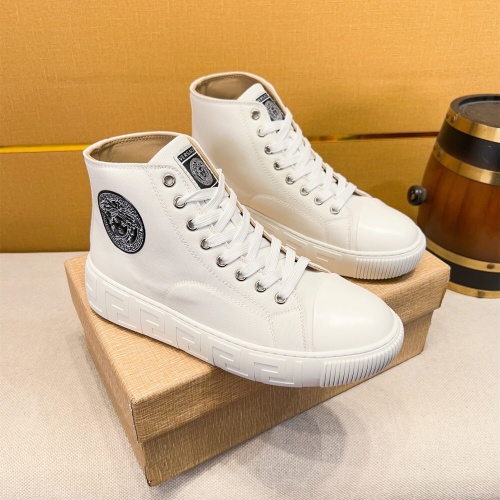 Replica Versace High Tops Shoes For Men #1256957, $76.00 USD, [ITEM#1256957], Replica Versace High Tops Shoes outlet from China