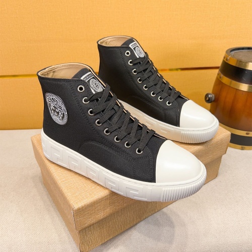 Replica Versace High Tops Shoes For Men #1256958, $76.00 USD, [ITEM#1256958], Replica Versace High Tops Shoes outlet from China