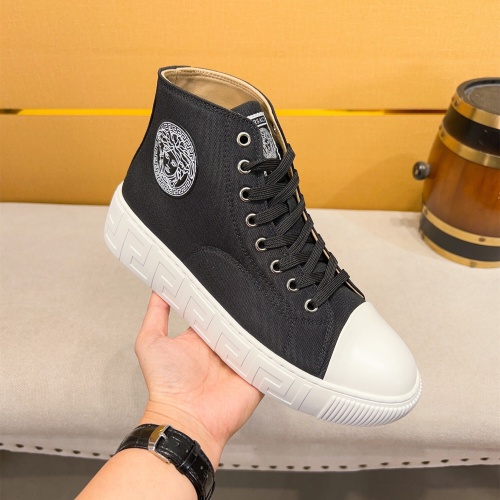 Replica Versace High Tops Shoes For Men #1256958 $76.00 USD for Wholesale