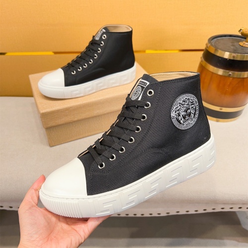 Replica Versace High Tops Shoes For Men #1256958 $76.00 USD for Wholesale