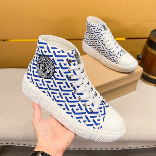 Replica Versace High Tops Shoes For Men #1256959 $76.00 USD for Wholesale