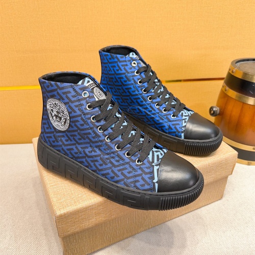 Replica Versace High Tops Shoes For Men #1256961, $76.00 USD, [ITEM#1256961], Replica Versace High Tops Shoes outlet from China