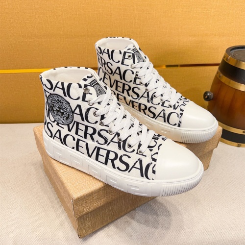 Replica Versace High Tops Shoes For Men #1256963, $76.00 USD, [ITEM#1256963], Replica Versace High Tops Shoes outlet from China