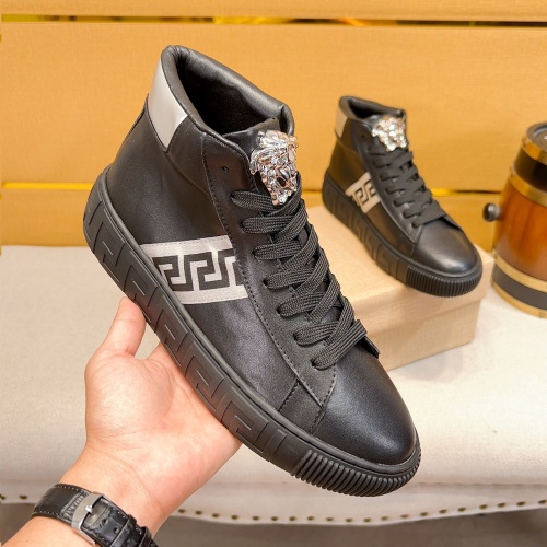 Replica Versace High Tops Shoes For Men #1256966 $80.00 USD for Wholesale