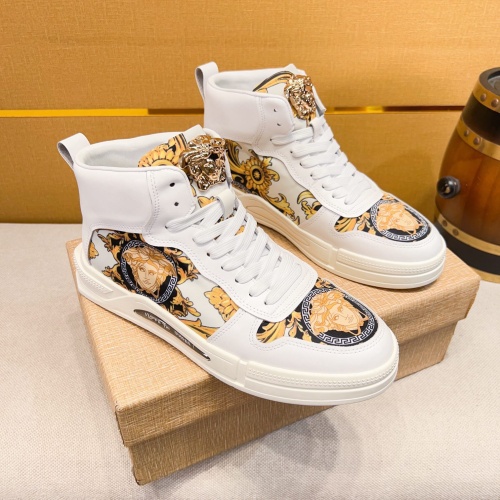 Replica Versace High Tops Shoes For Men #1256967, $80.00 USD, [ITEM#1256967], Replica Versace High Tops Shoes outlet from China